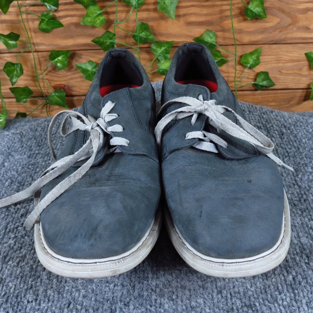 Rockport TruTech Mens Casual Oxford Shoes Size 8 Everyday Comfort Navy Leather‎